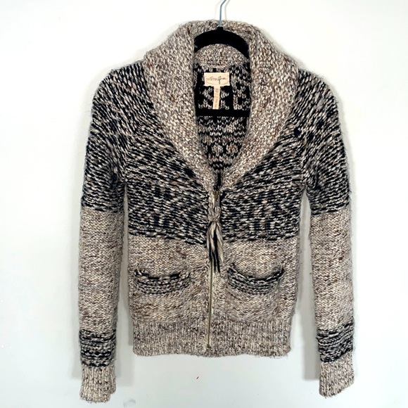 Aritzia Alpaca Wool Zip Up Sweater, XSmall - Picture 4 of 5